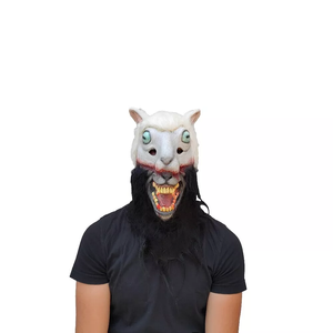 Yüksek kaliteli pamuk yumuşak Goth peluş lateks maske fabrika doğrudan dolması hayvan canavar şekil eğlenceli süs parti maskeleri - Product Image 6