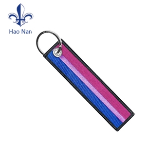 พวงกุญแจผ้าพร้อมพวงกุญแจปักสองด้านพวงกุญแจผ้าปักลาย - Product Image 3