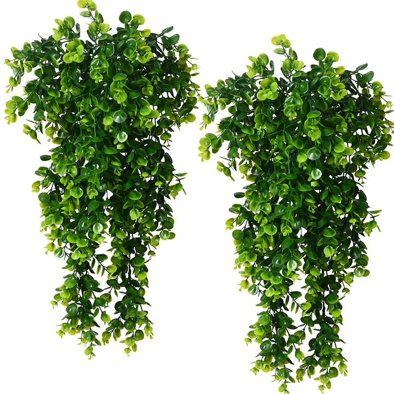 Hanging Artificial Flowers Green Wall Plastic Plants Decor for Home Indoor/Outdoor Shelf Wall Decorative Features