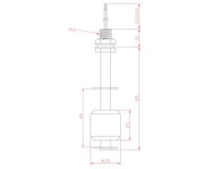 WOW LLS-VP85液体レベルスイッチセンサーフロートスイッチウォーターポンプ水槽用プラスチックボールフロートコントローラー - Product Image 2