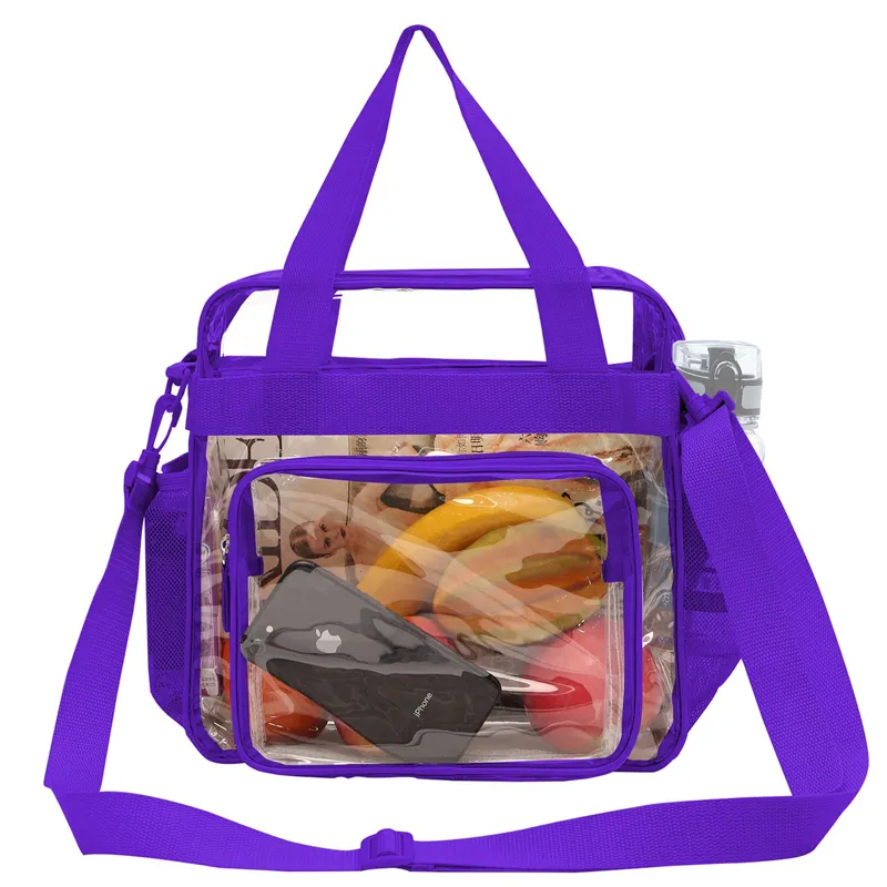 Custom Stadium Aprovado Sacos Claros com Alça de Ombro Ajustável Bolsas Para Mulheres Frete Grátis Transparente Crossbody Bags