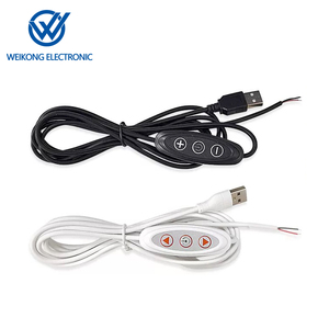 Usb-a 5v迷你发光二极管按钮调光器3键亮度控制家用电器塑料电子结构最大24V 1A - Product Image 6
