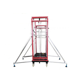 Andaime de elevação elétrico de controle (carga 500 kg), plataforma elevatória multifuncional dobrável telescópica móvel