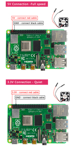 Raspberry Pi CPU ventola di raffreddamento regolabile 3.3V 5V per Raspberry Pi 4B/3B +/3B per Orange Pi per Retroflag NESPi CASE +