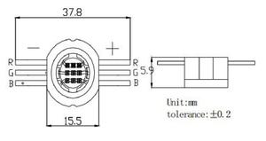Высокомощный монолитный блок светодиодов 10 Вт RGB - Product Image 2