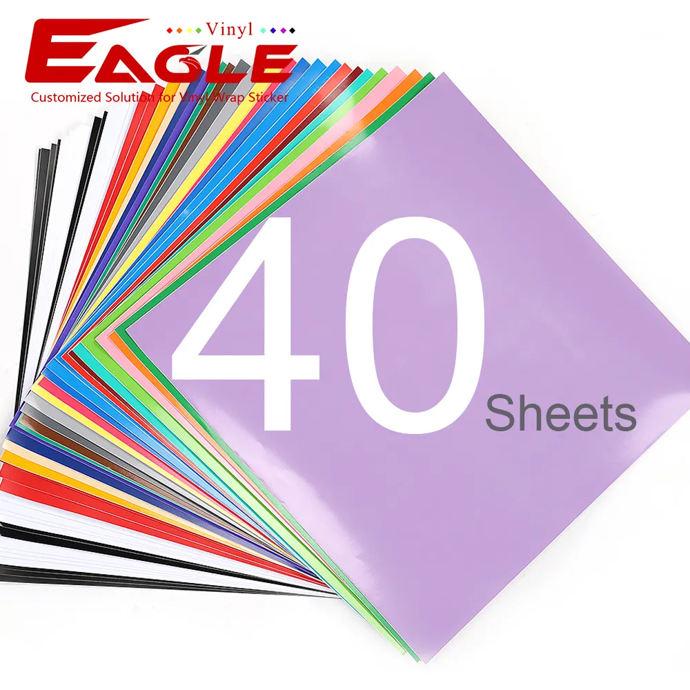 10 feuilles de vinyle adhésives 12 "x 12", 30 pièces, couleurs assorties pour crinière, caméo, silrette et artisanat