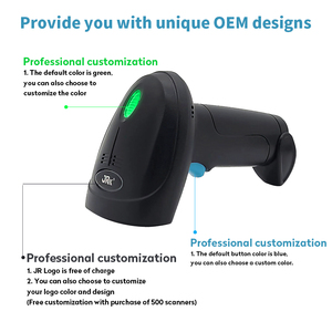 JR Wireless Bracode Scanners 2D Bluetooth Bracode Scanner Android 1D CCD Lector de código de barras con soporte Detección automática - Product Image 6