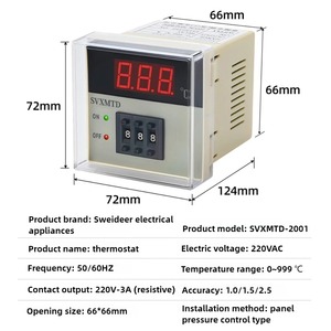 Instrumento de control de temperatura del regulador de pantalla digital - Product Image 3