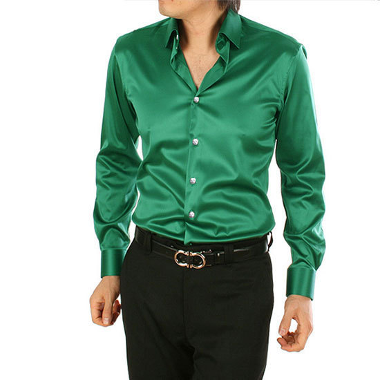 Sa02500 dark green silk