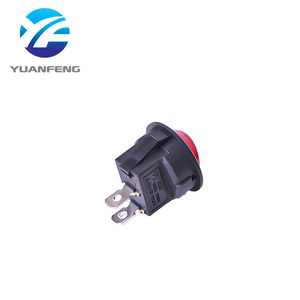 1A 3A 6A 10A 16A 250VAC açma-kapama KCD1 yuvarlak tekne tipi anahtarı su geçirmez kahve makinesi için 2 Pin Rocker anahtarı - Product Image 4