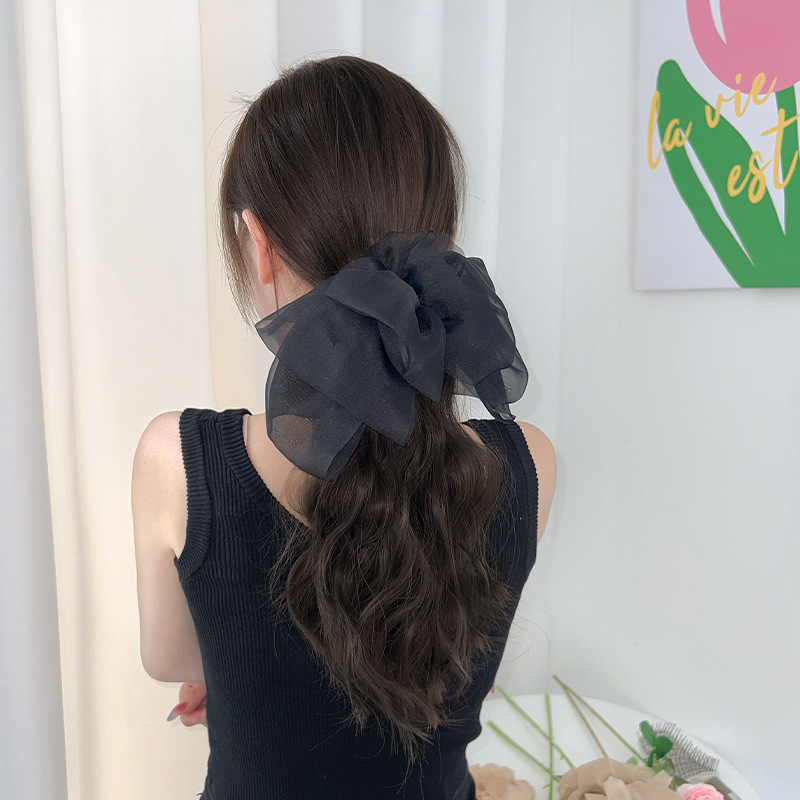 Nœud organza noir