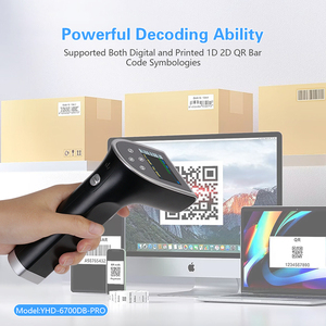 Escáner De código Qr inalámbrico Bluetooth De gama alta 2D CMOS Imagen Lector De mano Codigo De Barras con pantalla Led a Color - Product Image 4