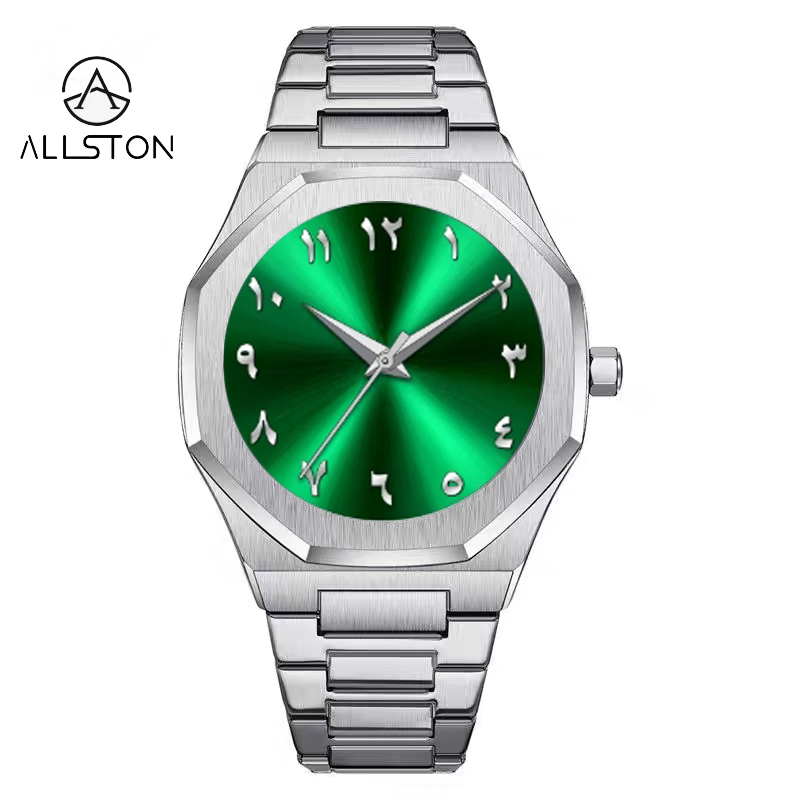 Silver Case+Green Sunshine Dial 03