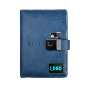 Power Bank Notebook Bloqueo de huellas dactilares y cargador de teléfono inalámbrico para oficina de negocios - Product Image 1