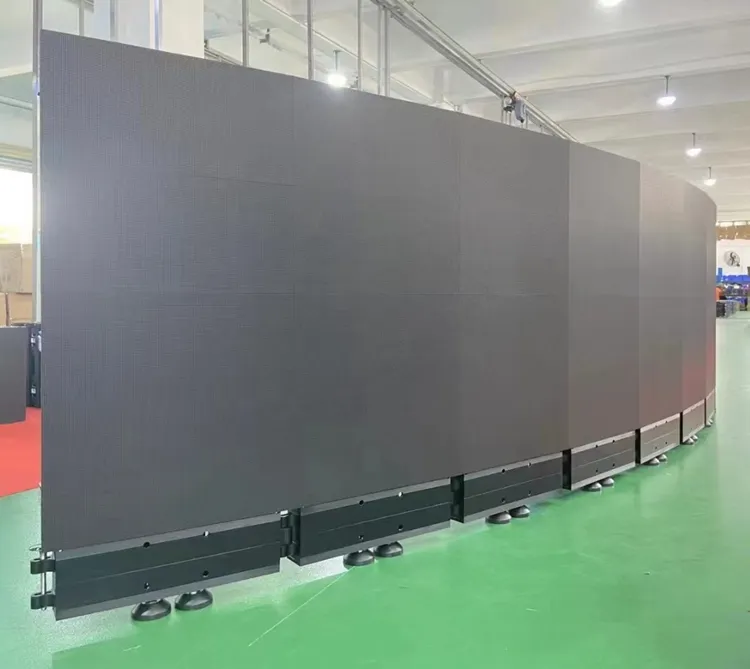 Sistema de armazón de soporte de suelo con pantalla curva LED para eventos