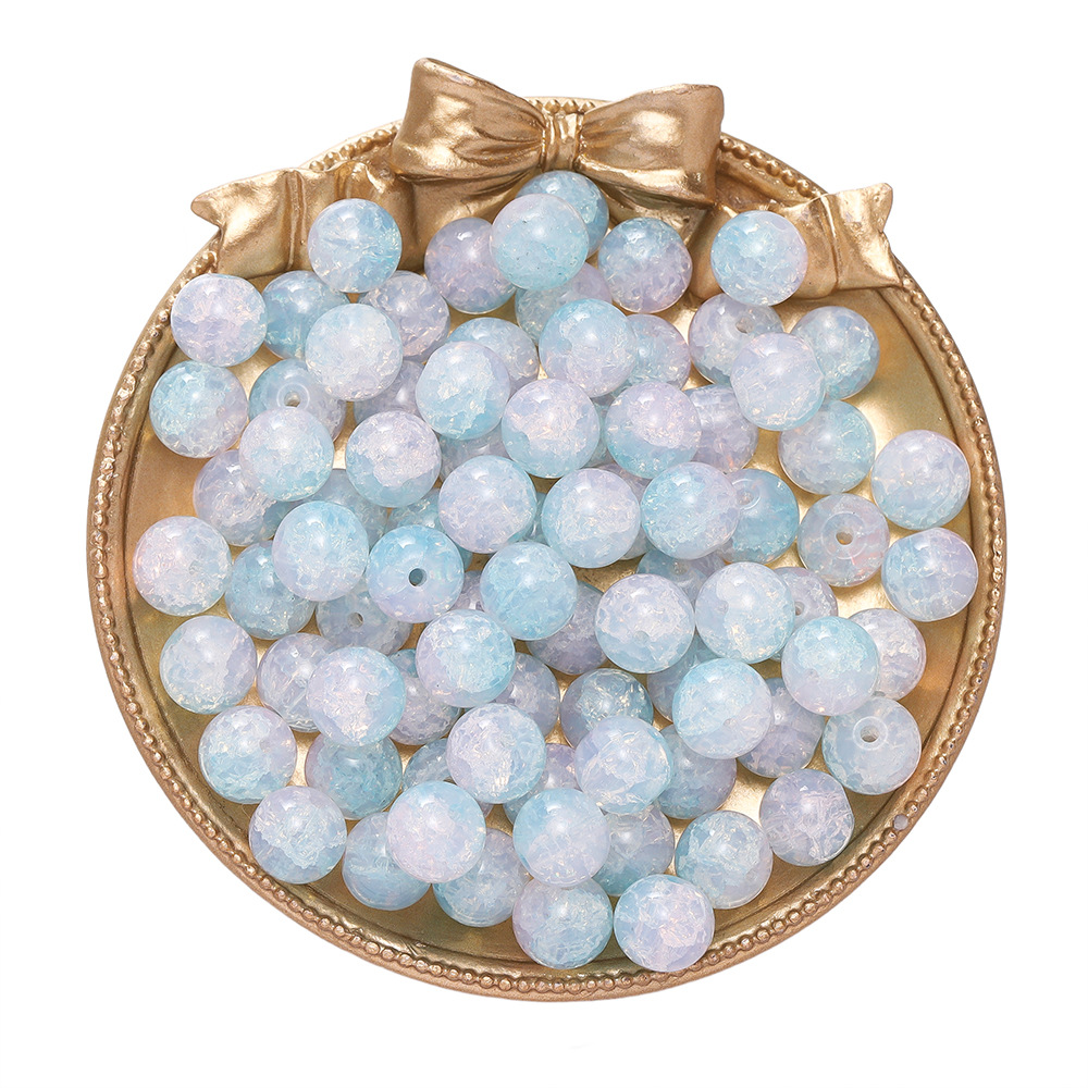 Glass beads - light blue and pink