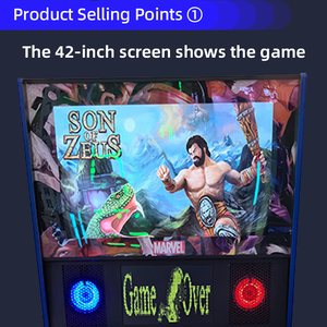 ห้องเกมส์ในร่ม เครื่องเล่นเกมส์วิดีโอหน้าจอ 42 นิ้ว แบบหยอดเหรียญ เครื่องพินบอลอาร์เคด - Product Image 4