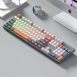 Dropship teclado de escritura de buena sensación inalámbrico de varios colores para computadora y juego con palabras árabes rusas - Product Image 3