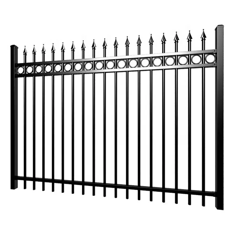 Conception personnalisée panneau de mur de clôture rond carré galvanisé à chaud clôture de tube de jardin en acier à mailles