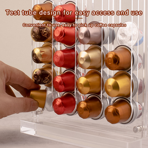 Để cài đặt 40 kệ lưu trữ cà phê bằng nhựa và kệ trưng bày hút dọc Acrylic trên cho giá đỡ viên nang - Product Image 5