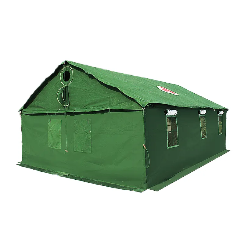 Atacado Canvas Resgate Outdoor Tent Green Disaster Relief Tent disaster relief Pole Tent 10 pessoa