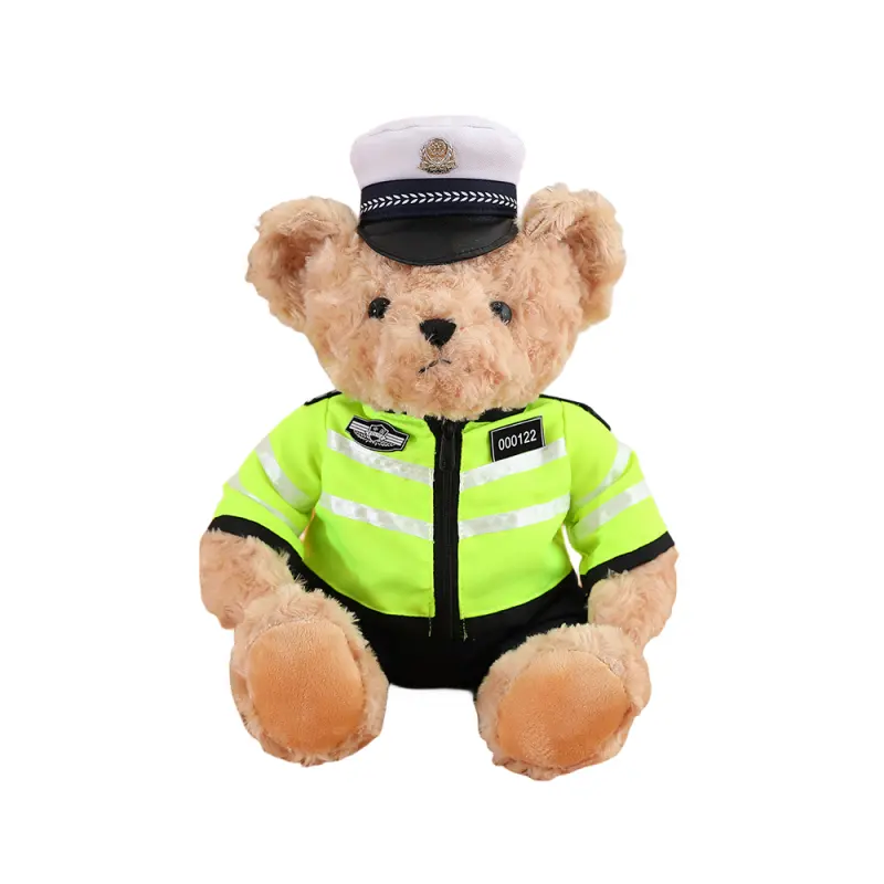 Alta Qualidade Clássico Policial Teddy Bear Plush Brinquedos