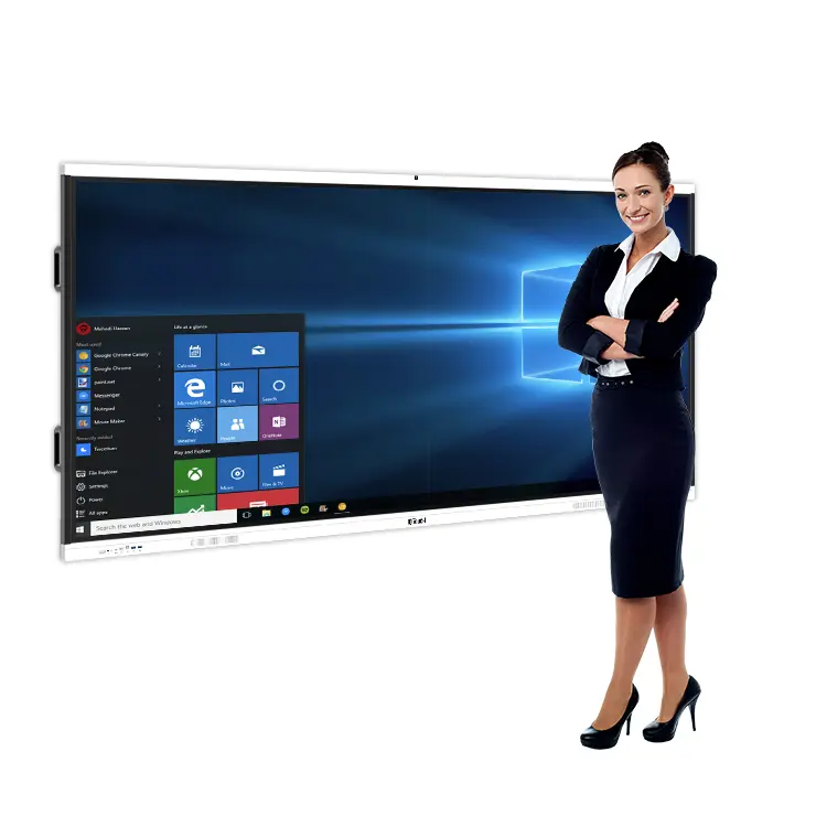 Dual Systeem 105 Inch 4K Multi Touch Interactieve Whiteboard Stylus Pen Touchscreen Smartboard Prijs Voor Klaslokaal