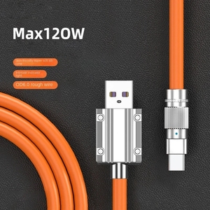 最受欢迎的2025年超快速充电电缆金属液体硅胶微型USB C型充电器数据线