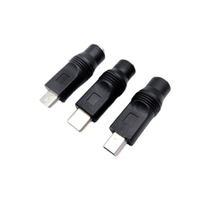 DC5.5 x 2.1母到微型USB/迷你USB/Type-c公适配器DC电源适配器 - Product Image 1