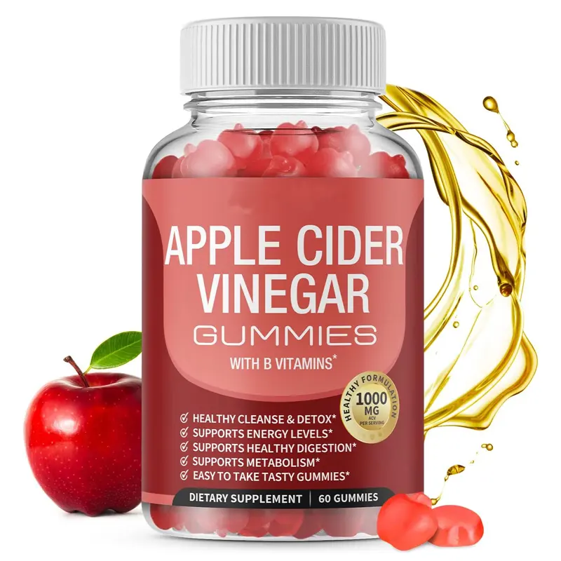 Körperform Apfel Essig-Gummi für Gewichtsabnahme Darmgesundheit unterstützt Verdauung, Entgiftung und Reinigung