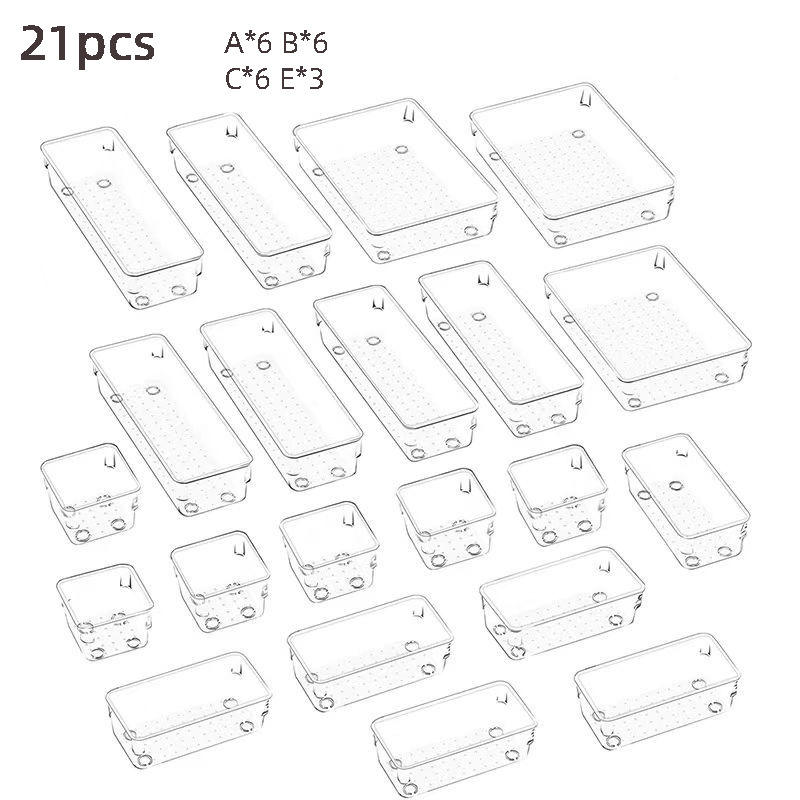 Ensemble de boîtes de rangement à tiroirs de 21 pièces