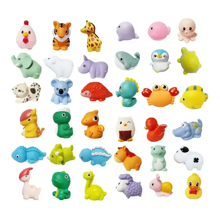 Jinying Venta al por mayor 9 Pack Bañera Agua Squirter Bebé Agujero Dinosaurio Océano Mar Animal Baño Juguetes para niños pequeños Baño Ducha Juego