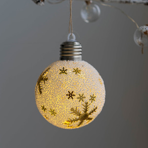 2024ロングスター売れ筋クリスマスボールライトストリングクリスマススノーフレークボールライトクリスマスツリーデコレーションボールハンギング - Product Image 2