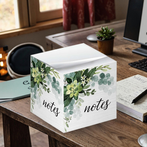 Para Lush Greenery Sticky Note Cube 600 hojas 2,75 \ "Memo Block con diseño botánico de moda impreso en 4 lados autoadhesivo - Product Image 2