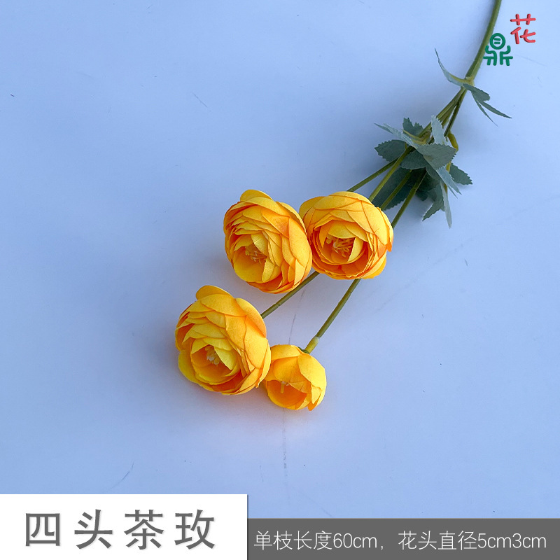 Rose de thé à quatre têtes XHX jaune vif