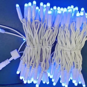 220-240伏蓝色橡胶电缆户外IP65防水发光二极管圣诞仙女灯100发光二极管串树串风格IP67额定