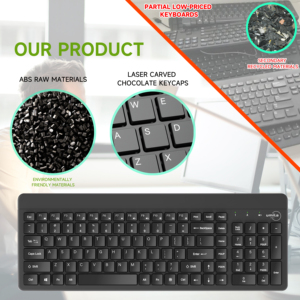 103按键teclado y鼠标2.4G多媒体紧凑尺寸可调无线键盘鼠标组合电脑平板电脑笔记本电脑桌面 - Product Image 5