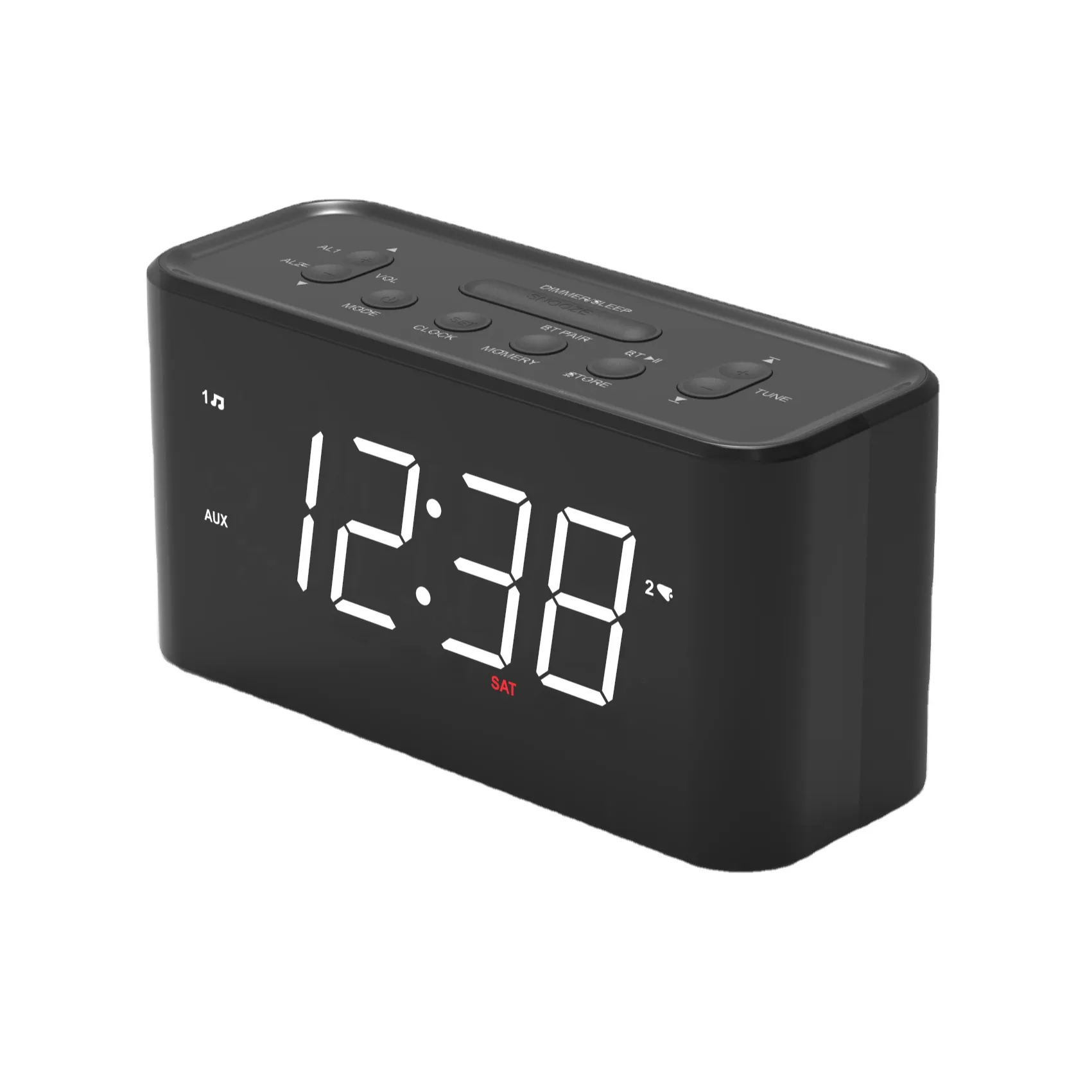 2022 nuovo Product-HX-2201 BT portatile Radio con AM/FM Home Radio altoparlante LED Display USB Digital Alarm