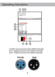 Kanontec KTS0-DMX KNX zu DMX Gateway ruft das DMX-System über KNX auf Unterstützt 256-Kanal-Switches und Dimmen - Product Image 6