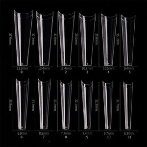 โลงศพคําเล็บเคล็ดลับนุ่มยาวพิเศษ Non C ตรง 600 ชิ้นไม่มี C Curve XXL XXXL ABS เคล็ดลับไม่มีรักษาเล็บสี่เหลี่ยม 4 5 6 7 - Product Image 6