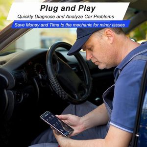 ELM327 OBD2BluetoothスキャナーコードリーダーforAndroid Windows自動車診断スキャンツールOdb2OBDIIアダプター12Vカーアナライザー - Product Image 3