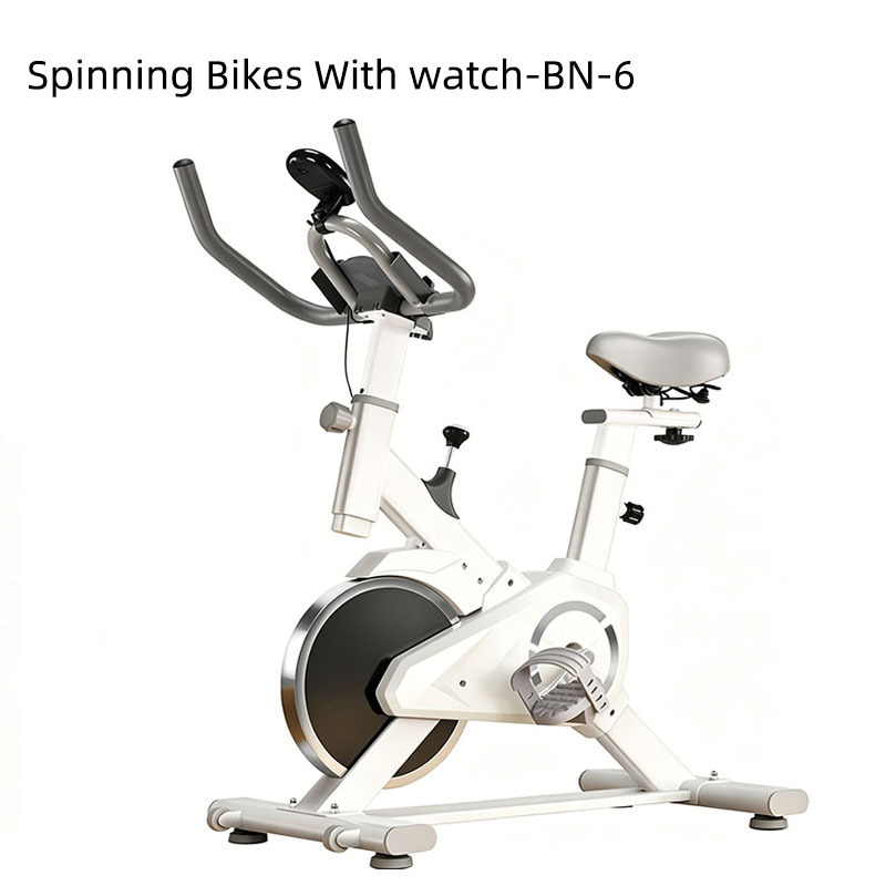 Bicicletas de spinning con reloj - Blanco