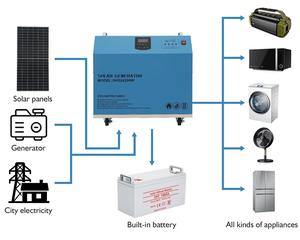 Kit de sistema de energía solar doméstico fuera de la red portátil de 1KW Controlador PWM todo en uno Generador solar para uso doméstico - Product Image 2