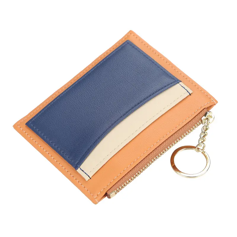 Cheap Ultra-Thin Unisex Credit ID Card Holder Moda PU Leather Zipper Small Carteiras Money Bag Case Coin Purse Clip Organizer