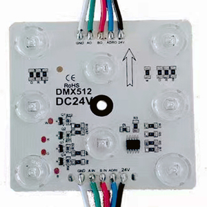 RGBW 8 moduli led 24V 1824 DMX512 IC quadrato 8 modulo led per pubblicità plafoniera scatola 24v dmx512 modulo led