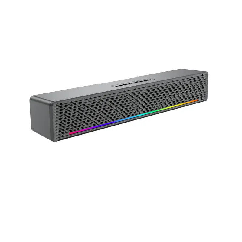 Yeni Model 20W RGB ışıkları soundbar'da Stereo ses TV PC Smartphone hoparlör desteklenen TF kart müzik çalma dahil güç adaptörü