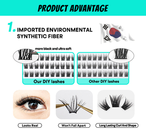 SP EYELASH Press On Lashes C D Curl Natural High Technology時間を節約接着剤不要まつげ自己粘着性まつげ - Product Image 5