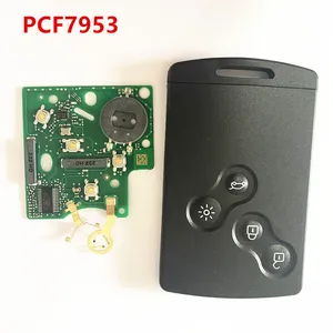 4ボタンスマートカードカーキーPCF79534Aチップ433Mhz for Renault Clio4 Captur Passive Keyless Go Entry Remote HandsFree - Product Image 2