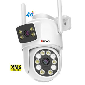 4G Sim kart 6MP güneş Cctv kamera çift Lens çift ekran Ai insan otomatik izleme kablosuz CCTV açık Wifi Ptz kamera - Product Image 1
