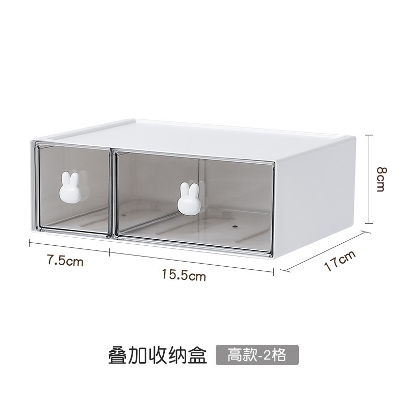 White High-Style 2-Drawer